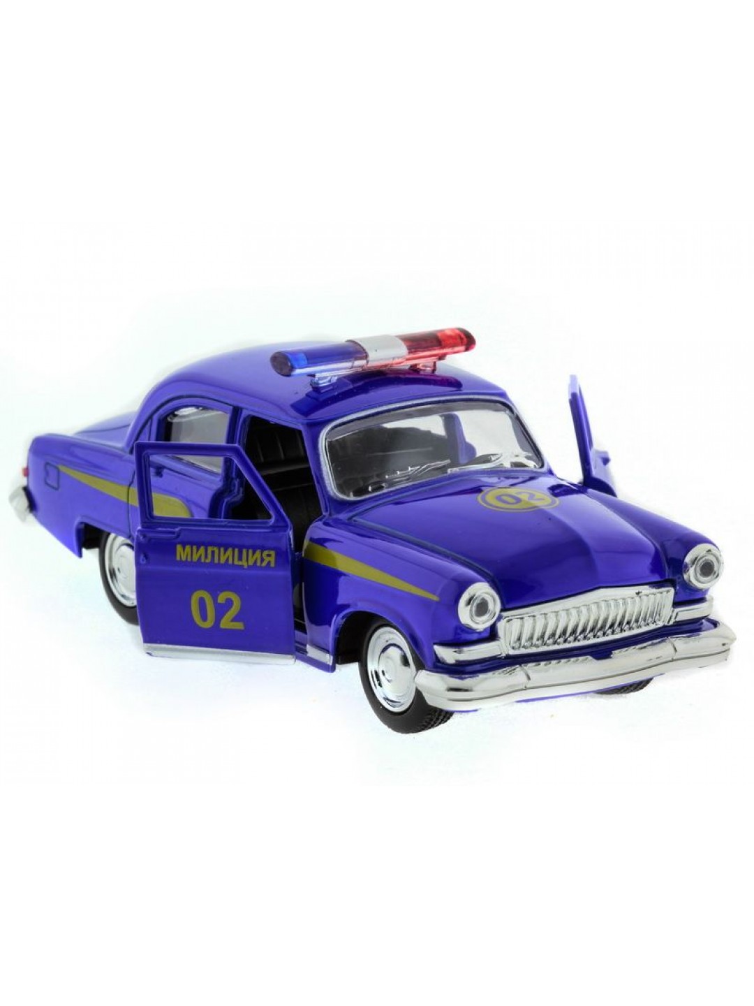 Машина "АВТОПАНОРАМА" инерц. ГАЗ-21 (милиция) 1/43, в/к 14*7*5,5 см