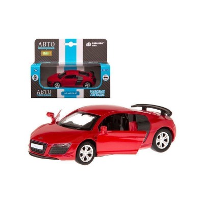 Машина "АВТОПАНОРАМА" Audi R8 GT, красный, 1/43, инерция, откр. двери, в/к 17,5*12,5*6,5 см