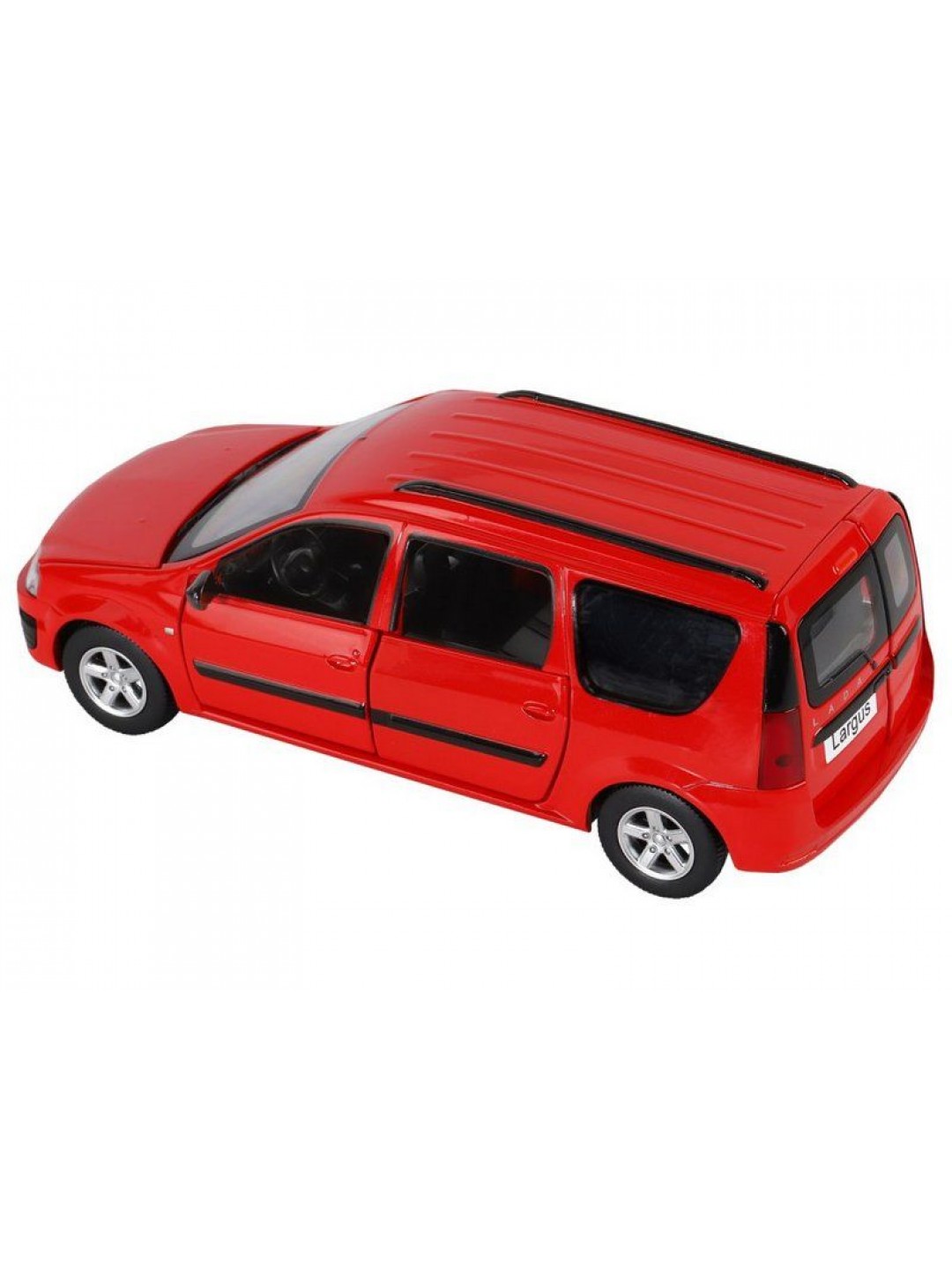 Машина "АВТОПАНОРАМА" LADA LARGUS, красный, 1/24, свет, звук, инерция, в/к 24,5*12,5*10,5 см