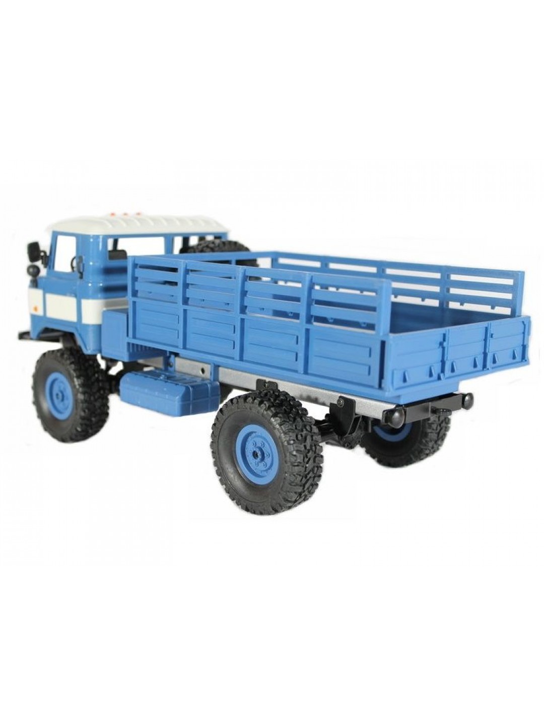 Радиоуправляемая машина MN MODEL ГАЗ-66 грузовая (синяя) 4WD 2.4G 1/16 RTR