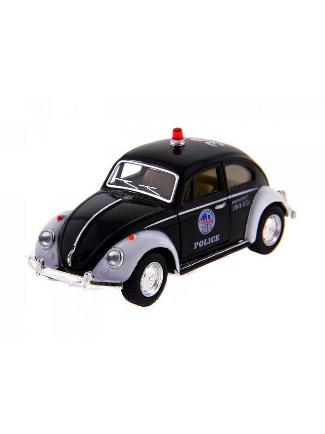 Машина Kinsmart  Volkswagen Classical Beetle (Police) инерция (1/12шт.) 1:32 б/к