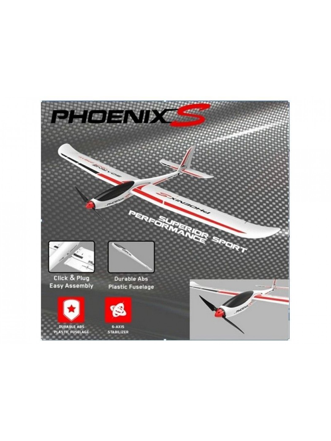 Радиоуправляемый планер Volantex RC PhoenixS 1600мм Brushless 2.4G 4ch LiPo RTF with Gyro