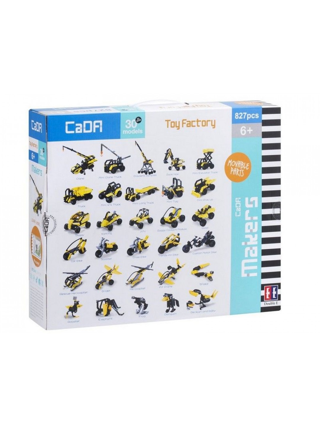 Конструктор CaDA Technic набор для сборки 30 моделей: техники, мотоциклов и животных (827 деталей)