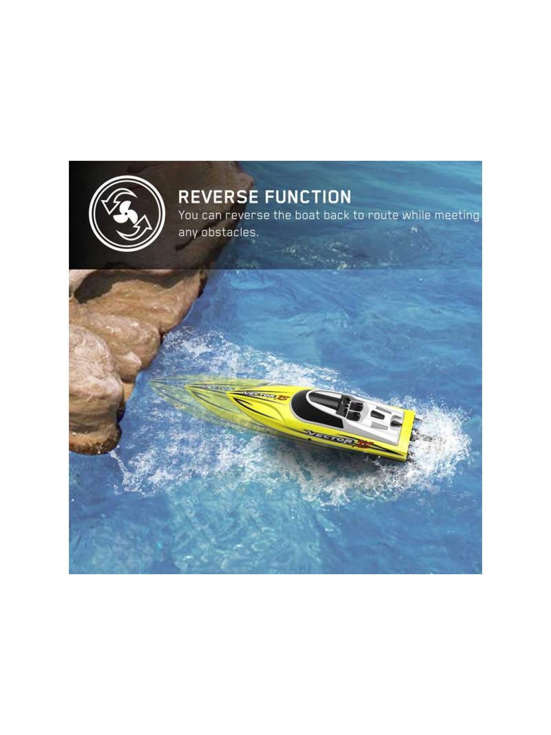Радиоуправляемый катер Volantex RC Vector XS желтый 2.4G RTR