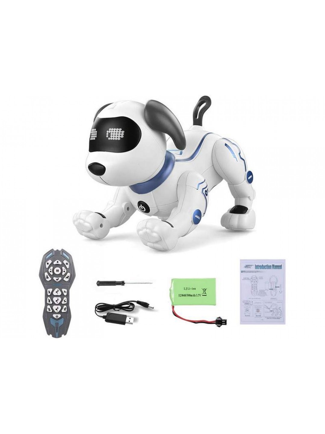 Радиоуправляемая робот-собака LENENG TOYS K16 звук, свет, танцы, сенсор