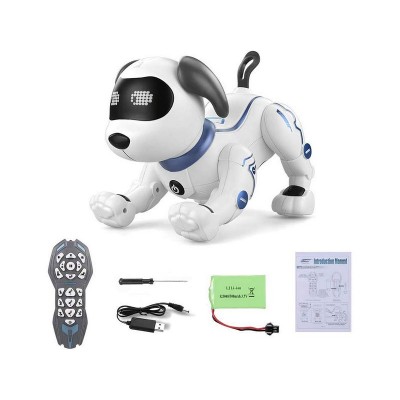 Радиоуправляемая робот-собака LENENG TOYS K16 звук, свет, танцы, сенсор