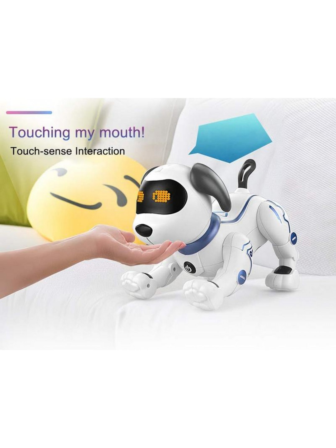 Радиоуправляемая робот-собака LENENG TOYS K16 звук, свет, танцы, сенсор