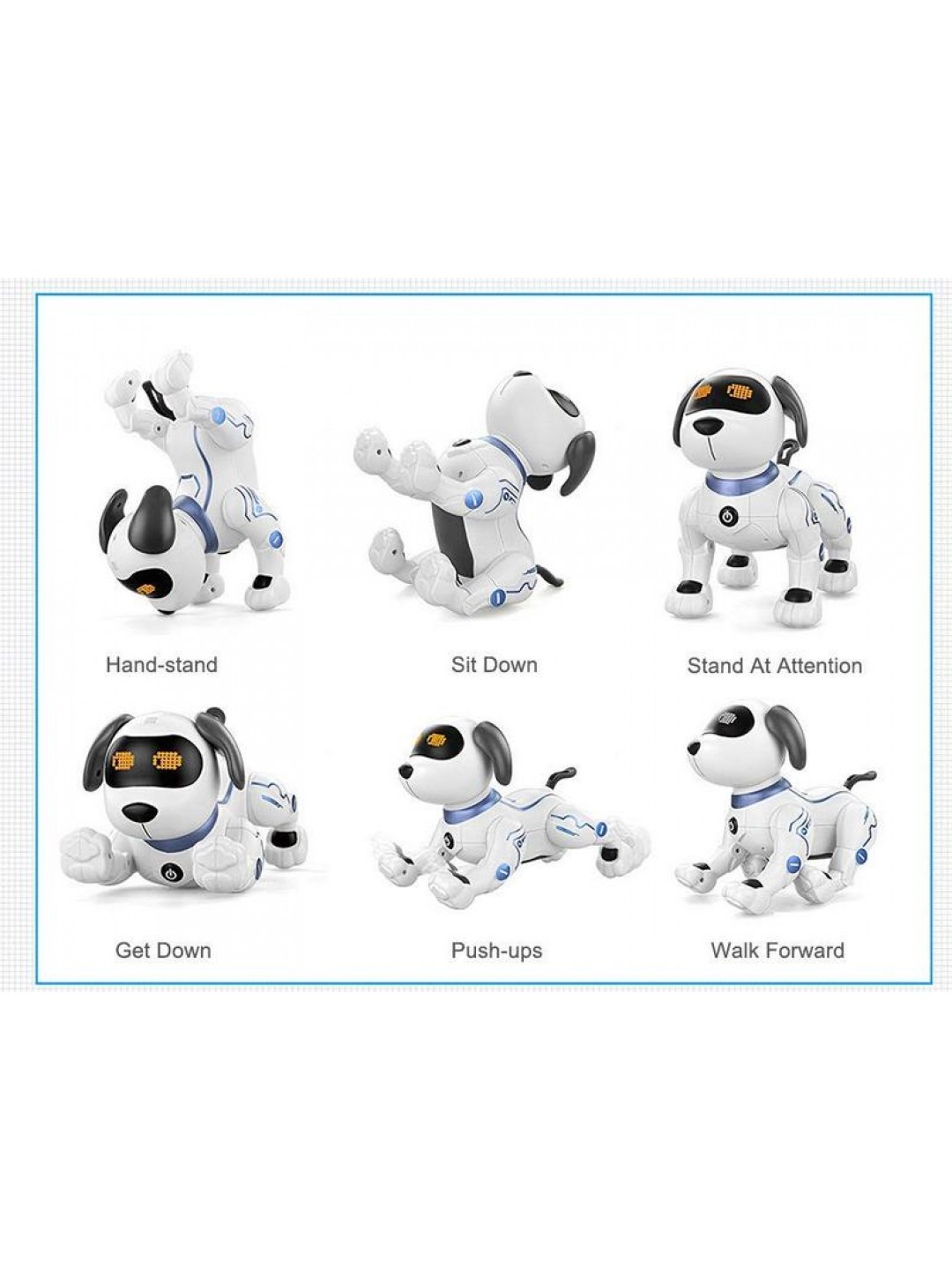 Радиоуправляемая робот-собака LENENG TOYS K16 звук, свет, танцы, сенсор