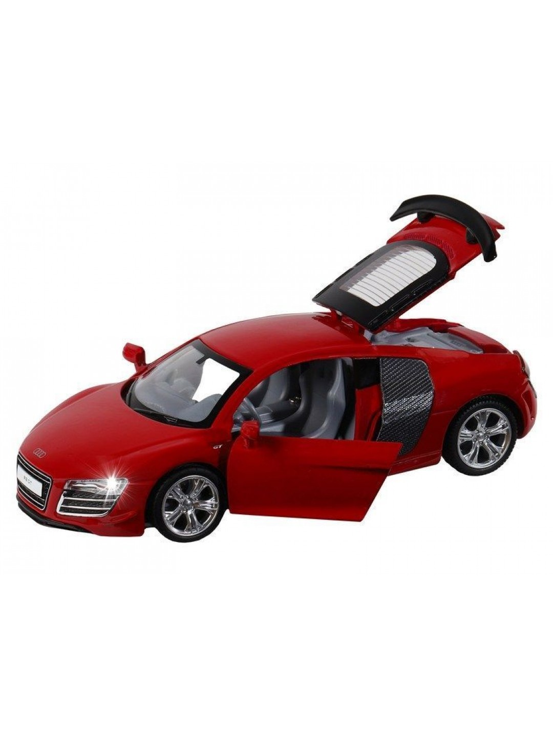 Машина "АВТОПАНОРАМА" Audi R8 GT, красный, 1/32, свет, звук, инерция, в/к 17,5*13,5*9 см