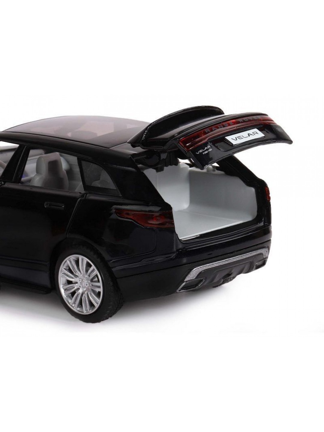 Машина "АВТОПАНОРАМА" Range Rover Velar, черный, 1/32, свет, звук, инерция, в/к 17,5*12,5*6,5