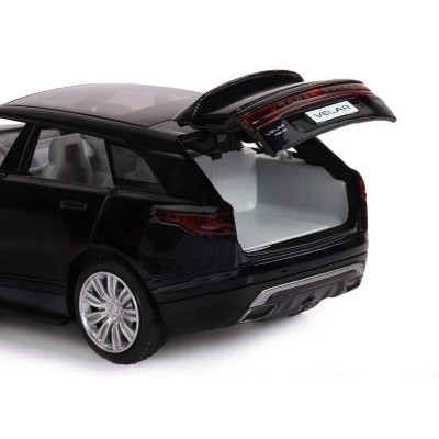 Машина "АВТОПАНОРАМА" Range Rover Velar, черный, 1/32, свет, звук, инерция, в/к 17,5*12,5*6,5