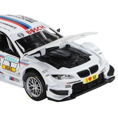Машина "АВТОПАНОРАМА" BMW M3 DTM, белый, 1/32, свет, звук, инерция, в/к 17,5*13,5*9 см