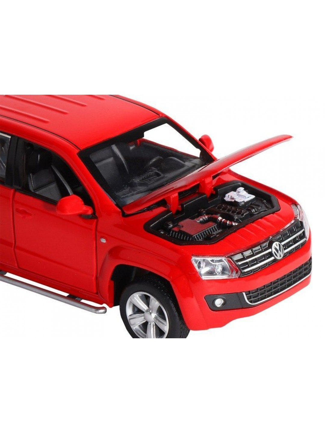 Машина "АВТОПАНОРАМА" Volkswagen Amarok, красный, 1/30, свет, звук, инерция, в/к 20*10*11 см