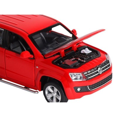Машина "АВТОПАНОРАМА" Volkswagen Amarok, красный, 1/30, свет, звук, инерция, в/к 20*10*11 см