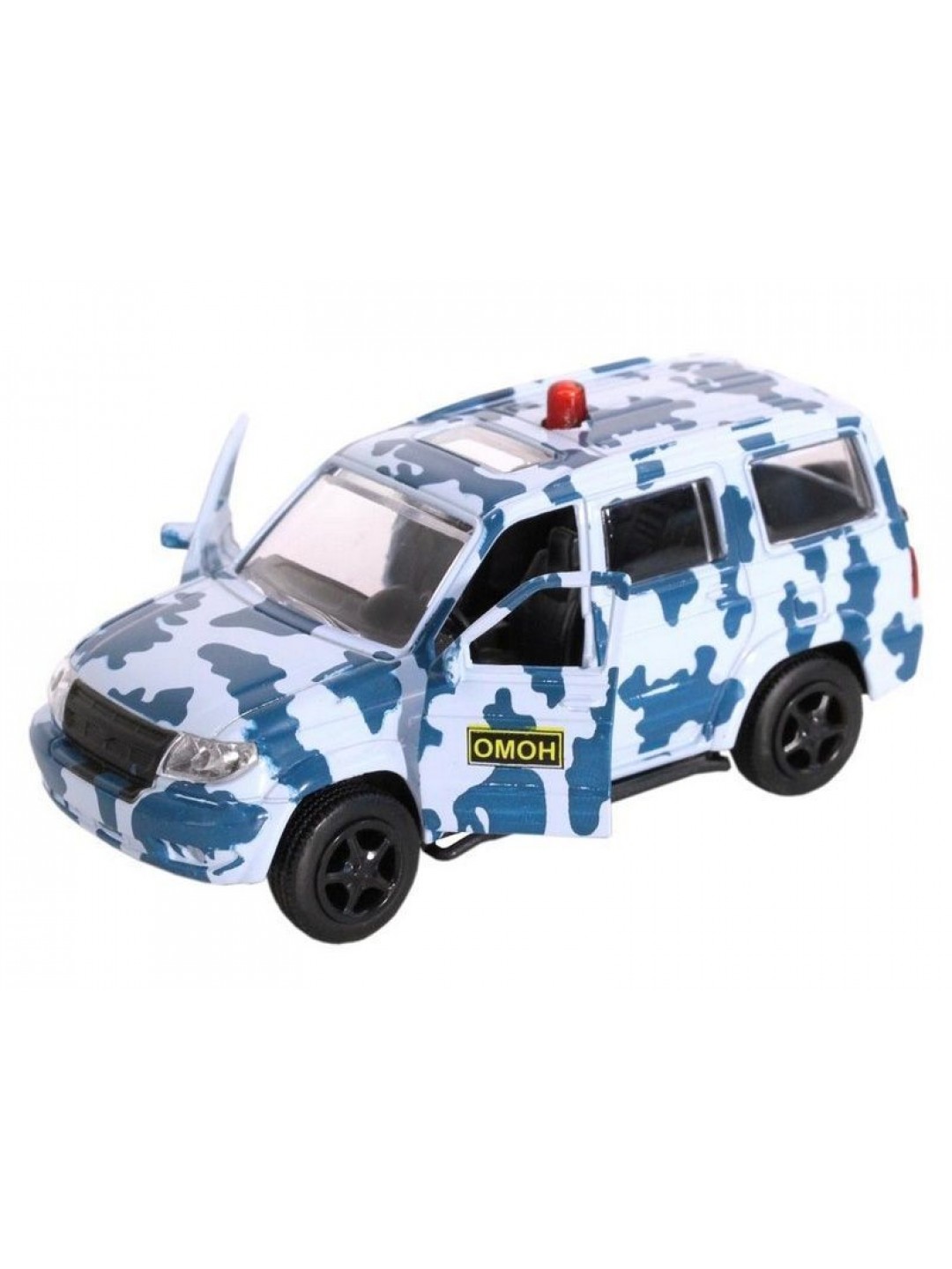 Машина "АВТОПАНОРАМА" "ОМОН", хаки, 1/50, инерция, в/к 12*7*5,5 см
