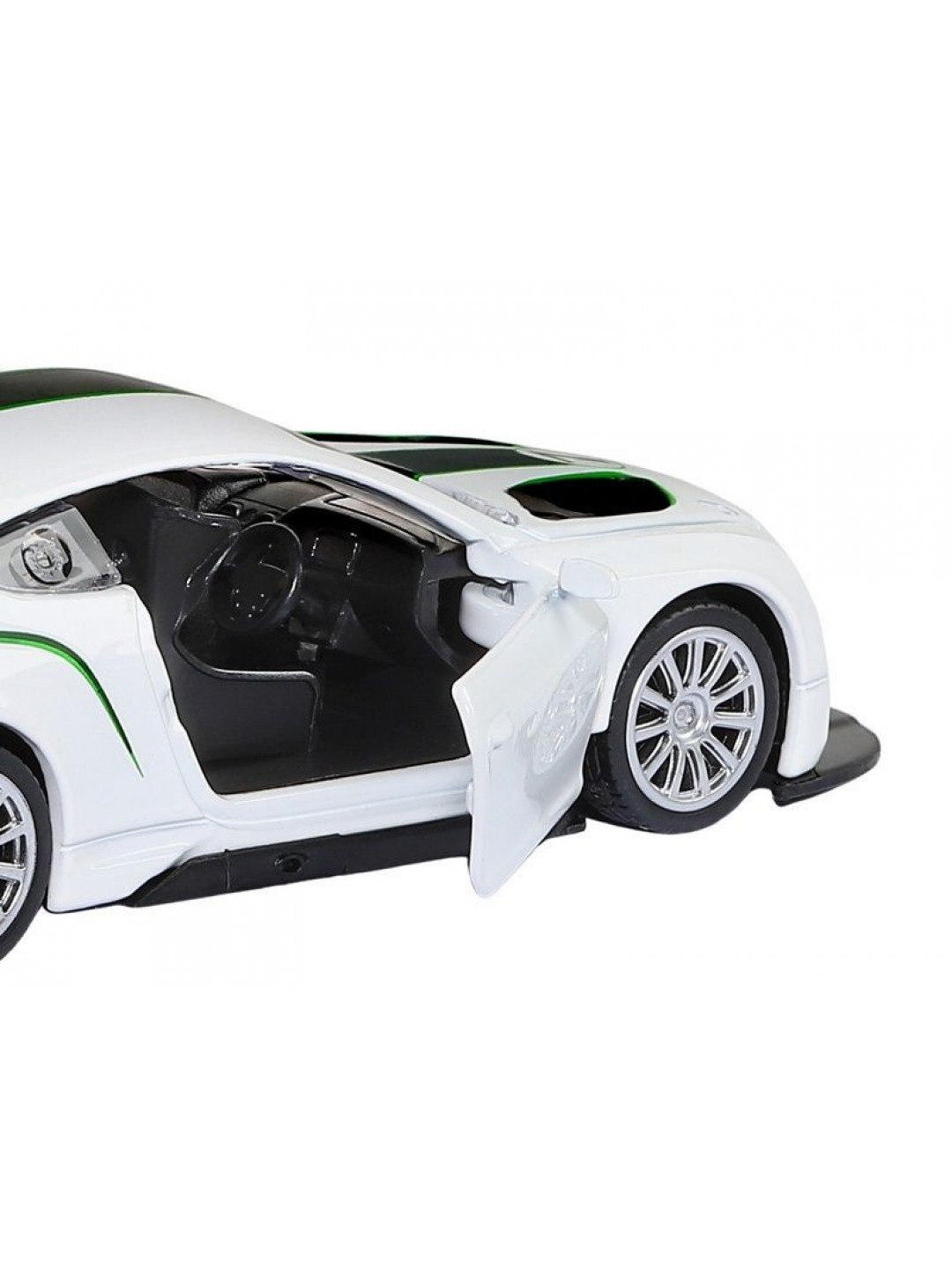 Машина "АВТОПАНОРАМА" Bentley Continental GT3, белый, 1/43, инерция, в/к 17,5*12,5*6,5 см