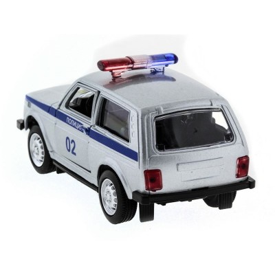 Машина "АВТОПАНОРАМА" инерц. ВАЗ 2121 1/50, в/к 12*7*5,5 см, серебристая