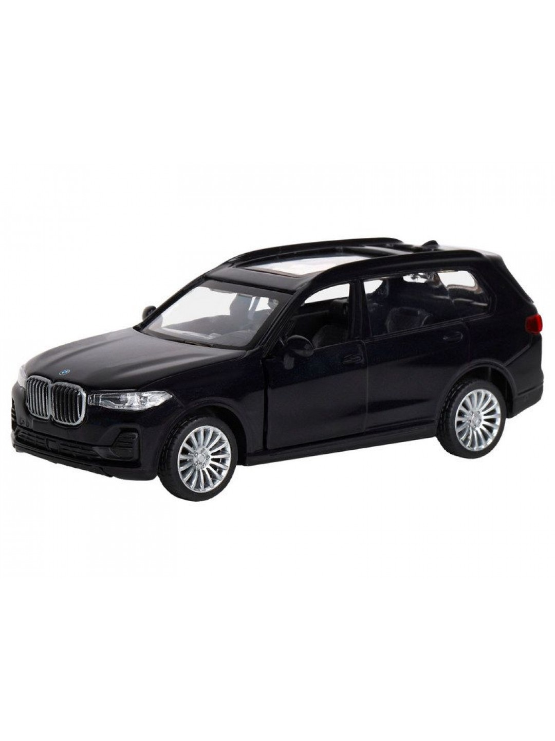 Машина "АВТОПАНОРАМА" BMW X7, 1/44,, черный, инерция, откр. двери, в/к 17,5*12,5*6,5 см