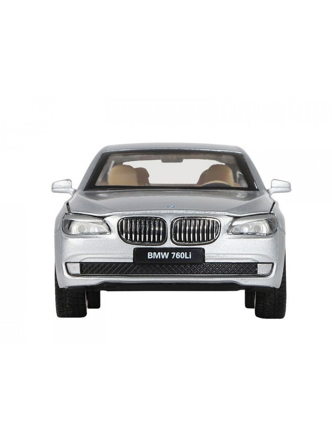 Машина "АВТОПАНОРАМА" BMW 760LI , серебряный, 1/34, свет, звук, инерция, в/к 17,5*13,5*9 см