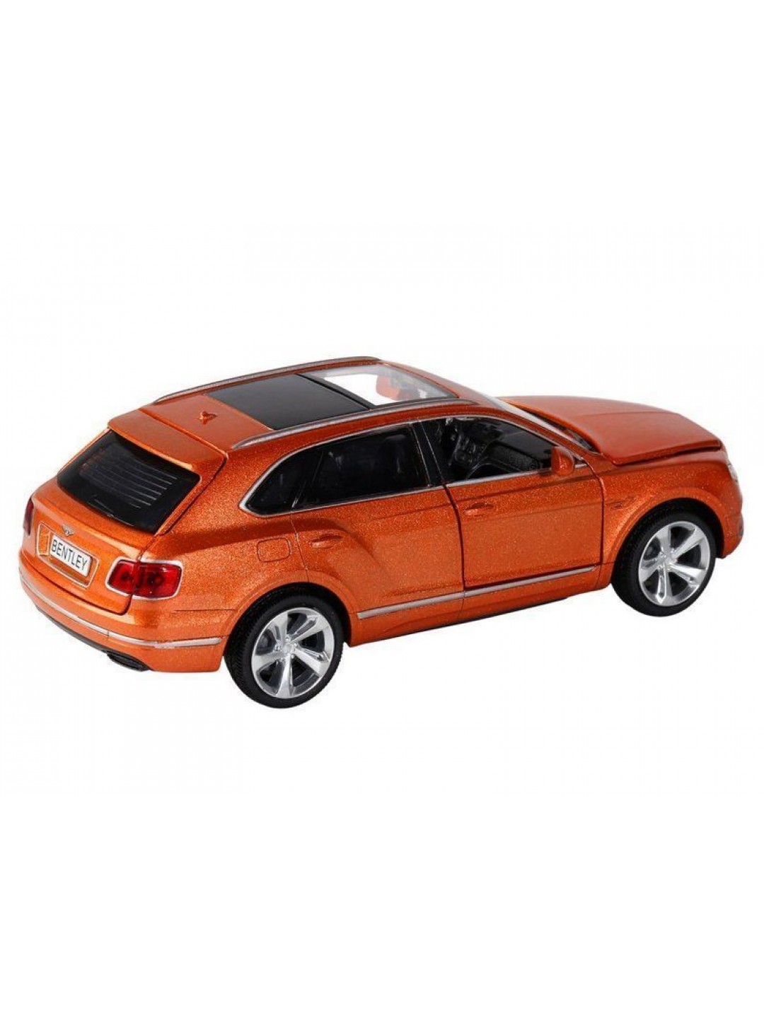 Машина "АВТОПАНОРАМА" Bentley Bentayga, оранжевый, 1/34, свет, звук, инерция, в/к 17,5*13,5*9 см