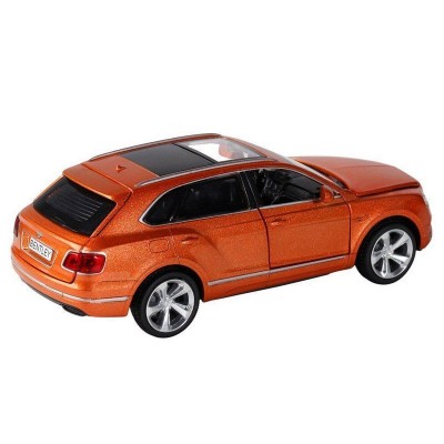 Машина "АВТОПАНОРАМА" Bentley Bentayga, оранжевый, 1/34, свет, звук, инерция, в/к 17,5*13,5*9 см
