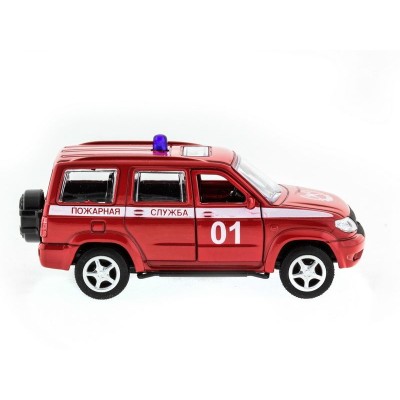 Машина "АВТОПАНОРАМА" инерц. УАЗ Патриот (пожарная) 1/50, в/к 12*7*5,5 см