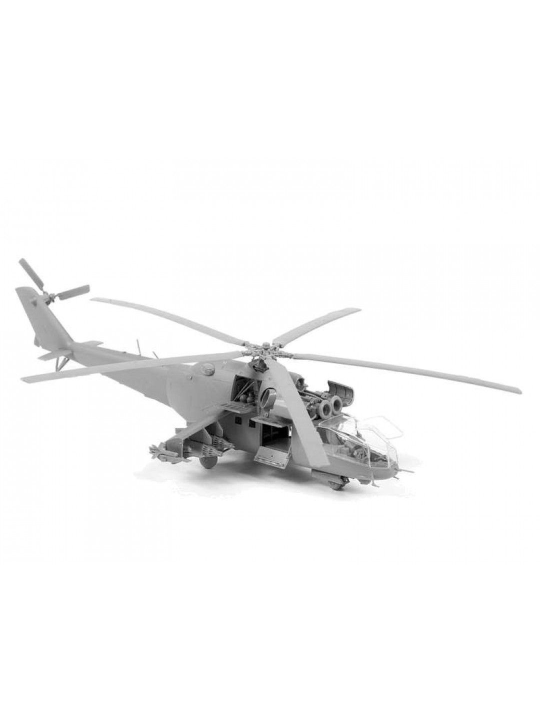 Сборная модель ZVEZDA Советский ударный вертолет Ми-24А, подарочный набор, 1/72