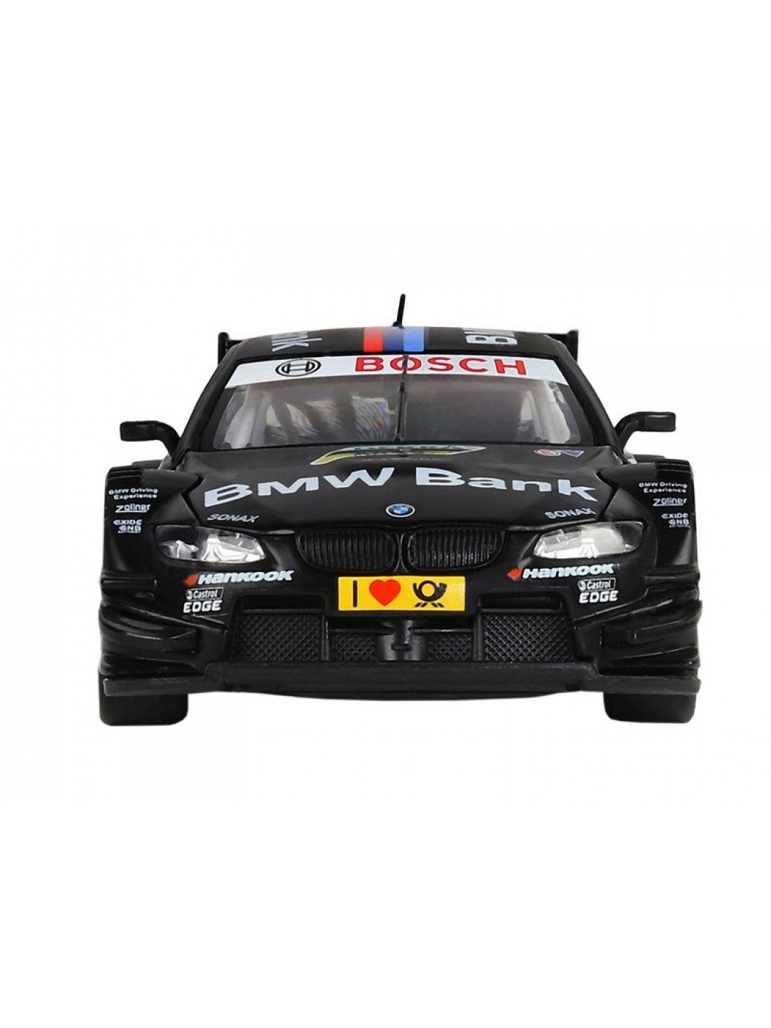 Машина "АВТОПАНОРАМА" BMW M3 DTM, черный, 1/32, свет, звук, инерция, в/к 17,5*13,5*9 см