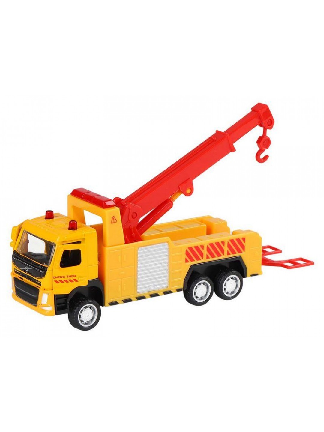 Машина "АВТОПАНОРАМА" VOLVO FM "Эвакуатор", желтый, 1/72, инерция, в/к 17,5*13*6,5 см