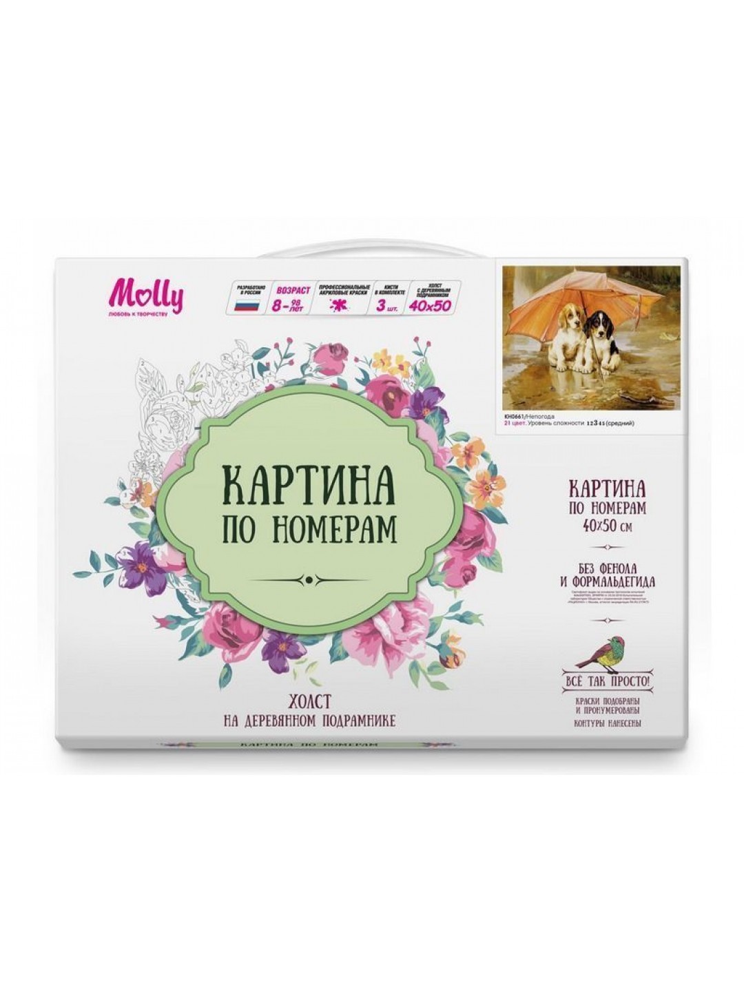 Картина по номерам 40х50 Непогода (21 цвет)