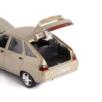 Машина "АВТОПАНОРАМА" ВАЗ 2112, золотой, 1/22, инерция, в/к 24,5*12,5*10,5 см