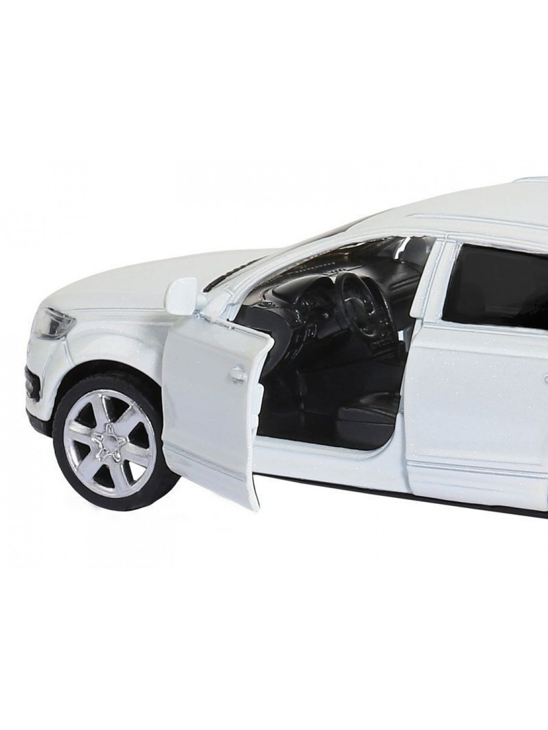 Машина "АВТОПАНОРАМА" Audi Q7, белый, 1/43, инерция, в/к 17,5*12,5*6,5 см