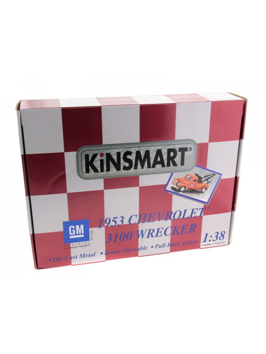 Машина Kinsmart 1953 Chevrolet 3100 Wreckler инерция (1/12шт.) 1:38 б/к