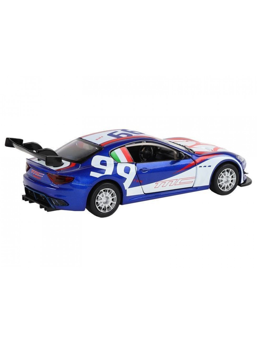 Машина "АВТОПАНОРАМА" Maserati Gran Turismo MC GT4, синий, 1/32, свет, звук, в/к 17,5*13,5*9 см