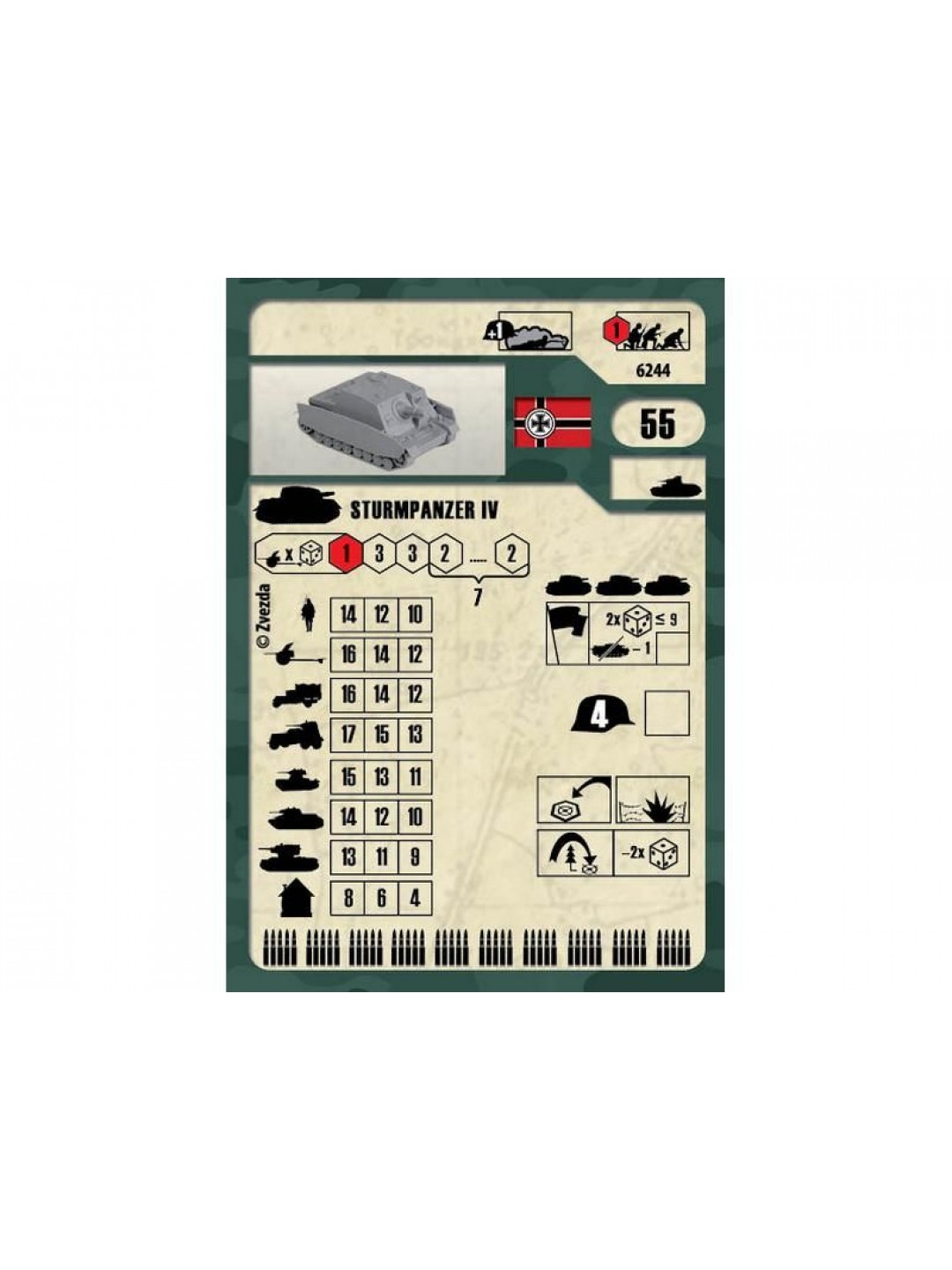 Сборная модель ZVEZDA Немецкая САУ "Sturmpanzer IV", 1/100