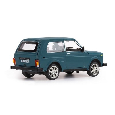 Машина "АВТОПАНОРАМА" ВАЗ 21214, 1/22, синий, инерция, в/к 24,5*12,5*10,5 см