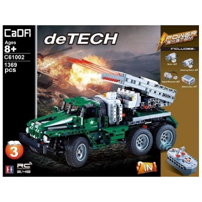 Радиоуправляемый конструктор CADA deTech боевая машина "Катюша" 2 в 1 (1369 деталей)