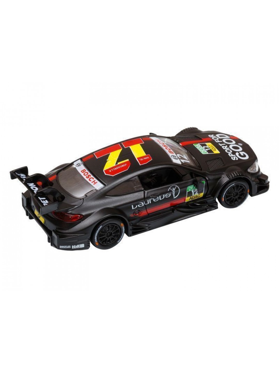 Машина "АВТОПАНОРАМА" Mercedes-AMG C 63 DTM, черный, 1/42, инерция, откр двери, в/к 17,5*12,5*6,5