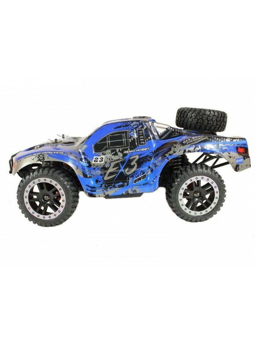 Радиоуправляемый шорт-корс Remo Hobby EX3 Brushless UPGRADE (синий) 4WD 2.4G 1/10 RTR