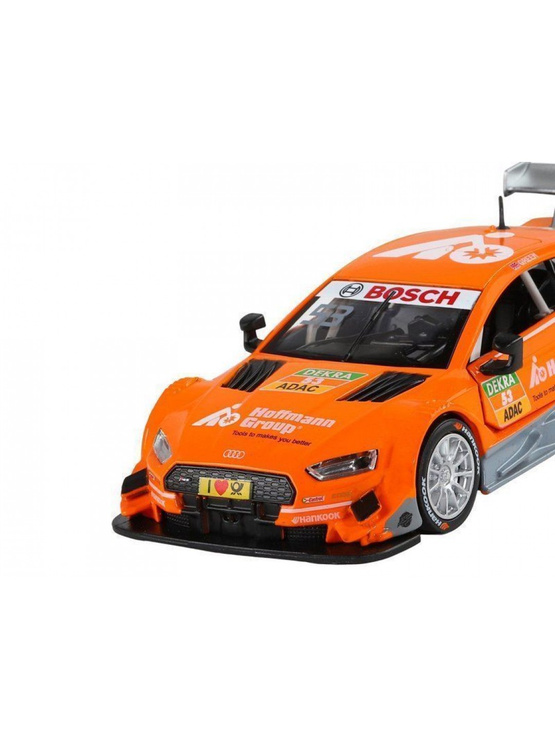 Машина "АВТОПАНОРАМА" Audi RS 5 DTM,оранжевый, 1/32, свет, звук, инерция, в/к 17,5*13,5*9 см