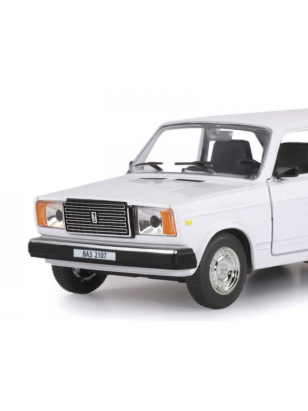 Машина "АВТОПАНОРАМА" ВАЗ 2107, 1/24, белый, инерция, в/к 24,5*12,5*10,5 см