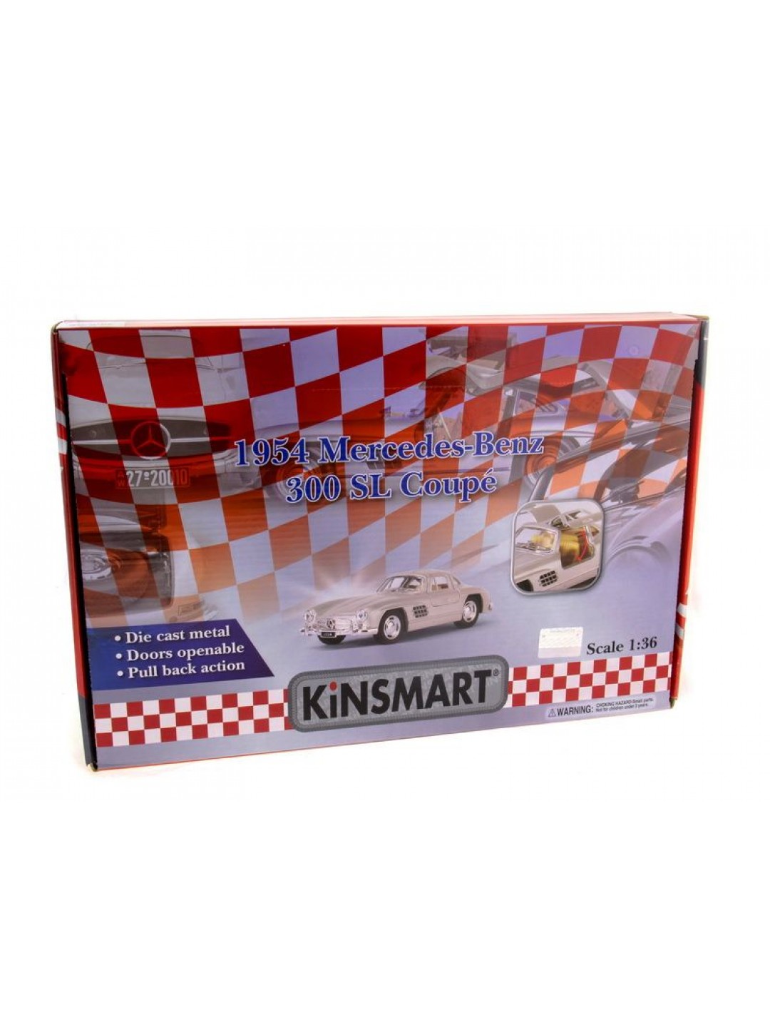 Машина Kinsmart "Mercedes-Benz 300SL" инерция (1/12шт.) 1:36 б/к