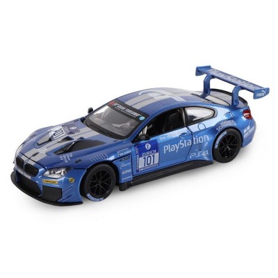 Машина "АВТОПАНОРАМА" BMW M6 GT3, синий, 1/24, свет, звук, в/к 24,5*12,5*10,5 см