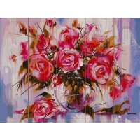 Картина по номерам на дереве 40х50 КРАСОТА РОЗ (24 цвета) Картина по номерам на дереве 40х50 КРАСОТА РОЗ (24 цвета)