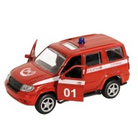 Машина "АВТОПАНОРАМА" "Пожарная служба", красный, 1/50, инерция, в/к 12*7*5,5 см Машина "АВТОПАНОРАМА" "Пожарная служба", красный, 1/50, инерция, в/к 12*7*5,5 см