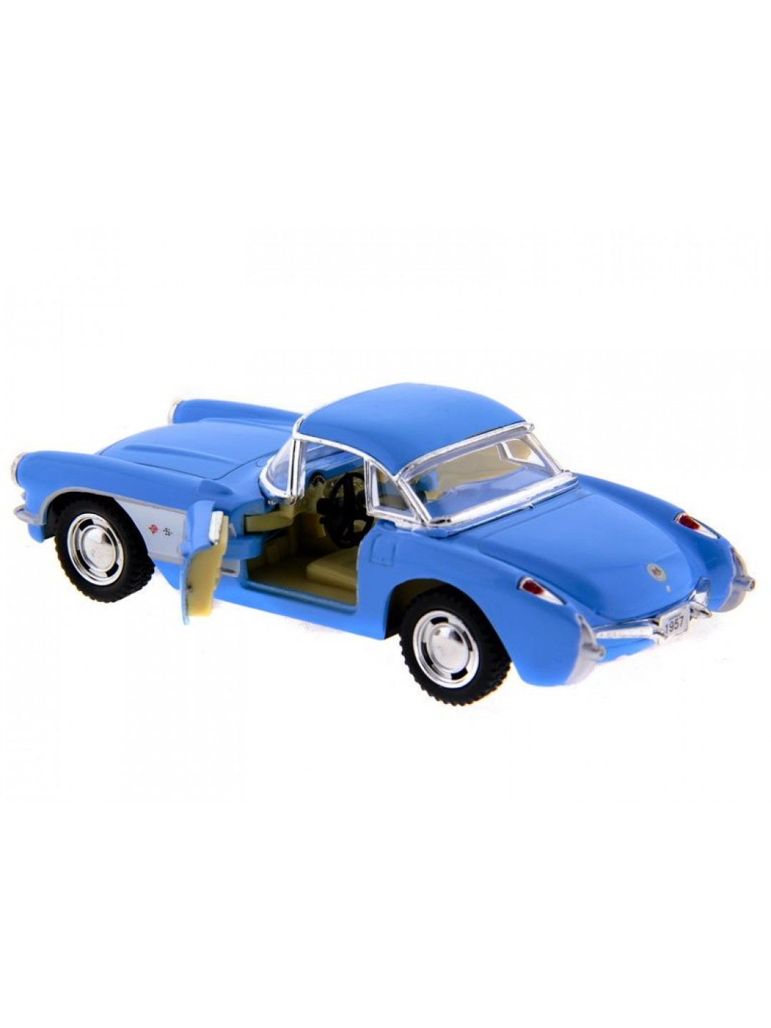 Машина Kinsmart "Chevrolet Corvette 1957" инерция (1/12шт.) 1:34 б/к