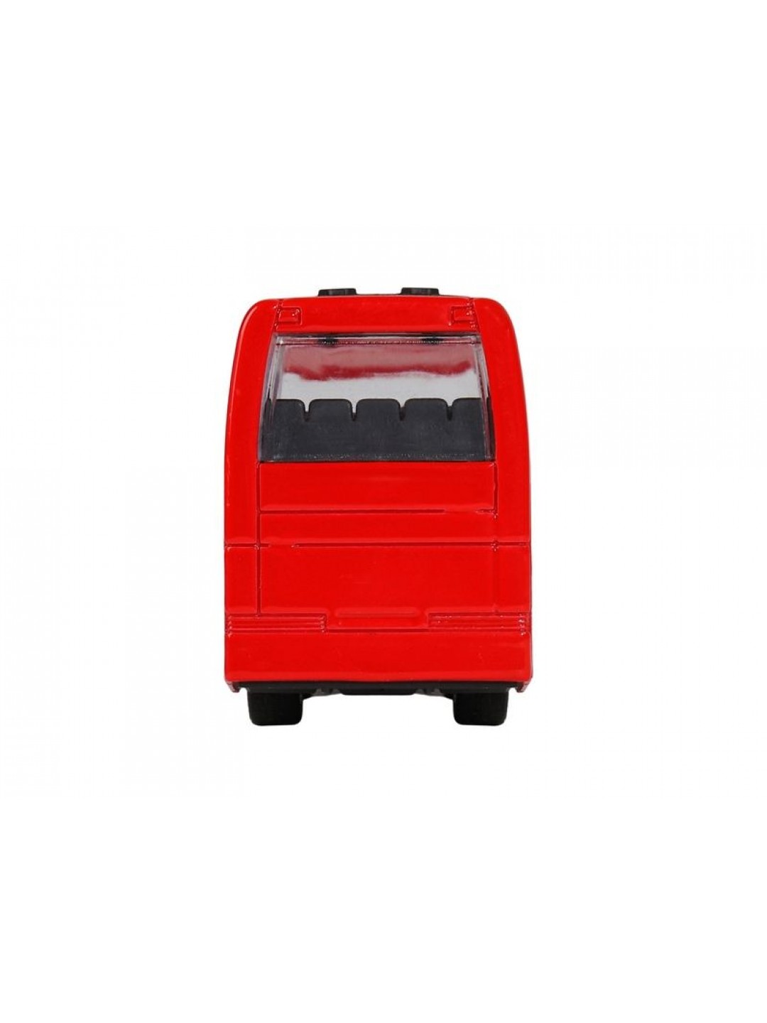 Автобус "Автопанорама", красный, 1/90, свет, звук, инерция, в/к 22*13,5*5,8 см