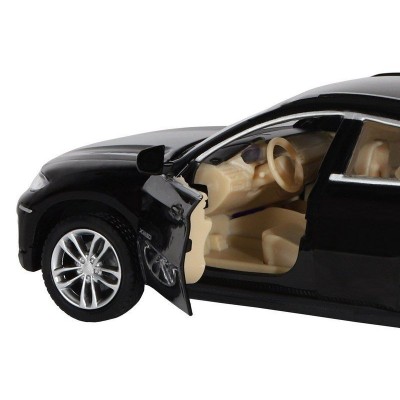 Машина "АВТОПАНОРАМА" BMW X6, черный, 1/32, свет, звук, инерция, в/к 17,5*13,5*9 см