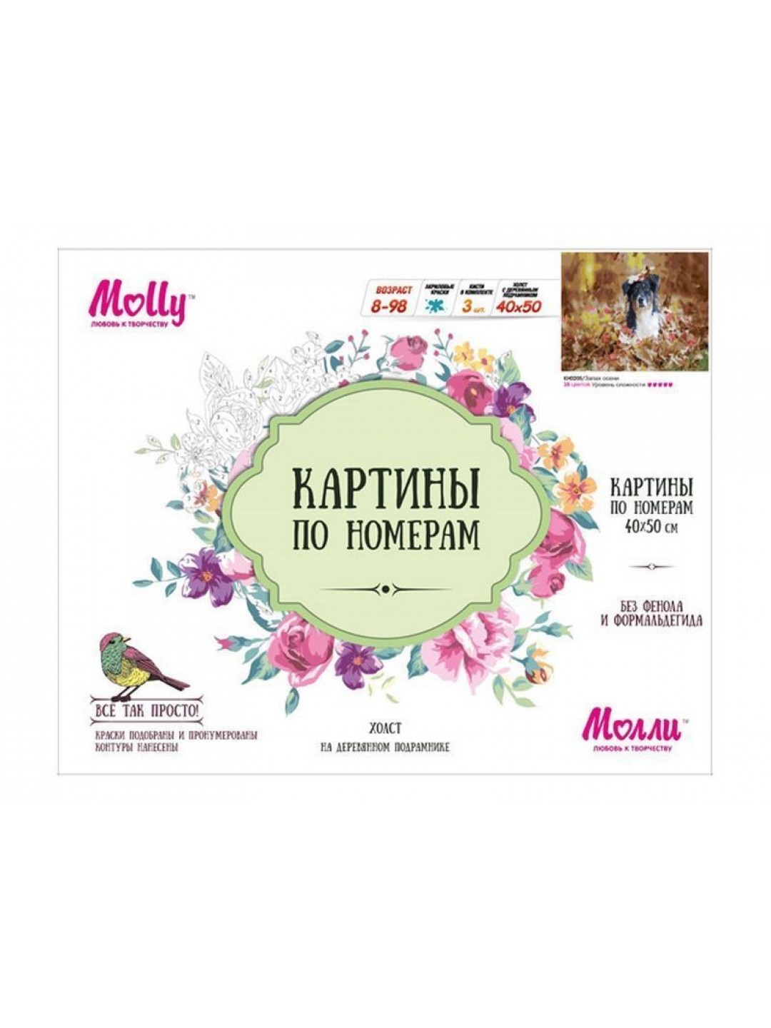 Картина по номерам 40х50 Запах осени (28 цветов)