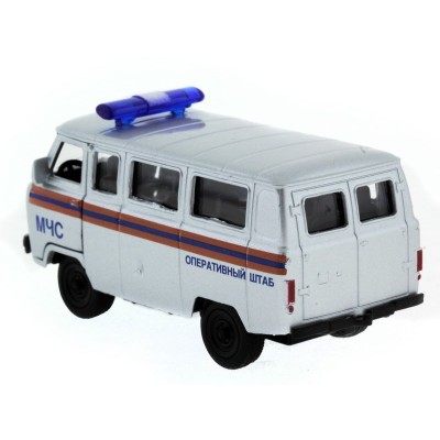 Машина "АВТОПАНОРАМА" инерц. УАЗ-452 (МЧС) 1/50, в/к 12*7*5,5 см